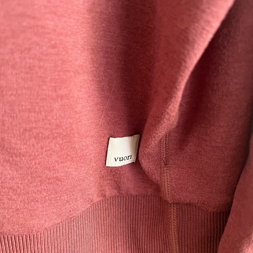 Vuori Pink Crew Neck Sweater Soft Knit